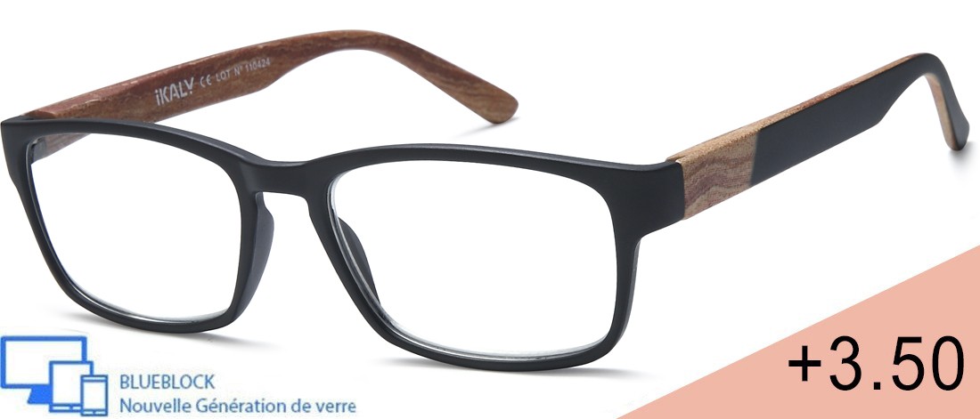 Lunette loupe de lecture Blueblock  Homme - AU_C1_350 - Plastique (CP/TR90) - Anti-lumière bleue - Optique pré-monté Blueblock -