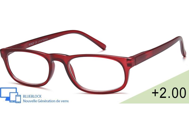 Lunette loupe de lecture Blueblock  Mixte - LO_C3_200 - Plastique (CP/TR90) - Anti-lumière bleue - Optique pré-monté Blueblock -