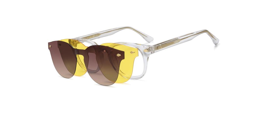 Lunette de vue Polar Clip  Mixte - Acétate + Clip magnétique solaire polarisé - OCP575_C4 - OSMOSE - Octika