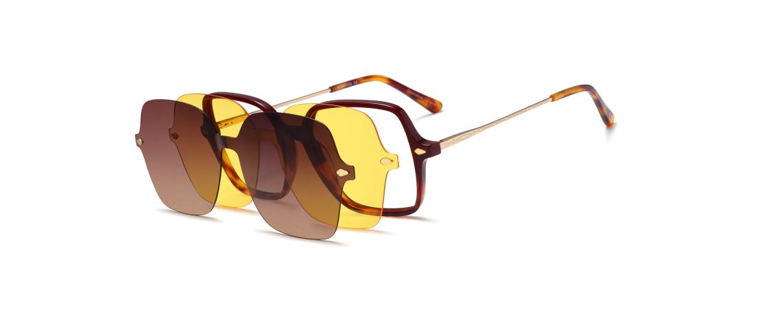 Lunette de vue Polar Clip  Femme - Acétate + Clip magnétique solaire polarisé - OCP563_C3 - OSMOSE - Octika