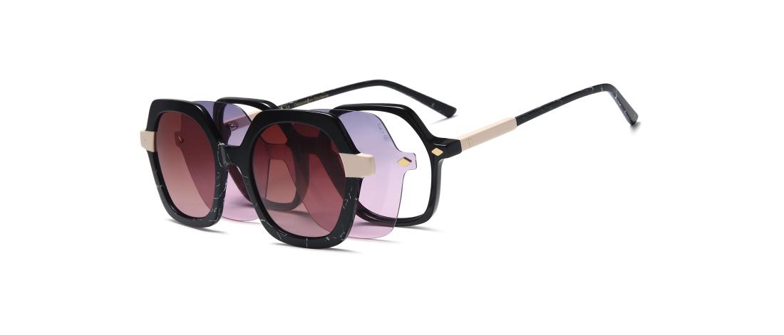 Polar Clip eyewear  Women - Acetate + Polarized solar magnetic clip - OCP623_C1 - OSMOSE - Octika