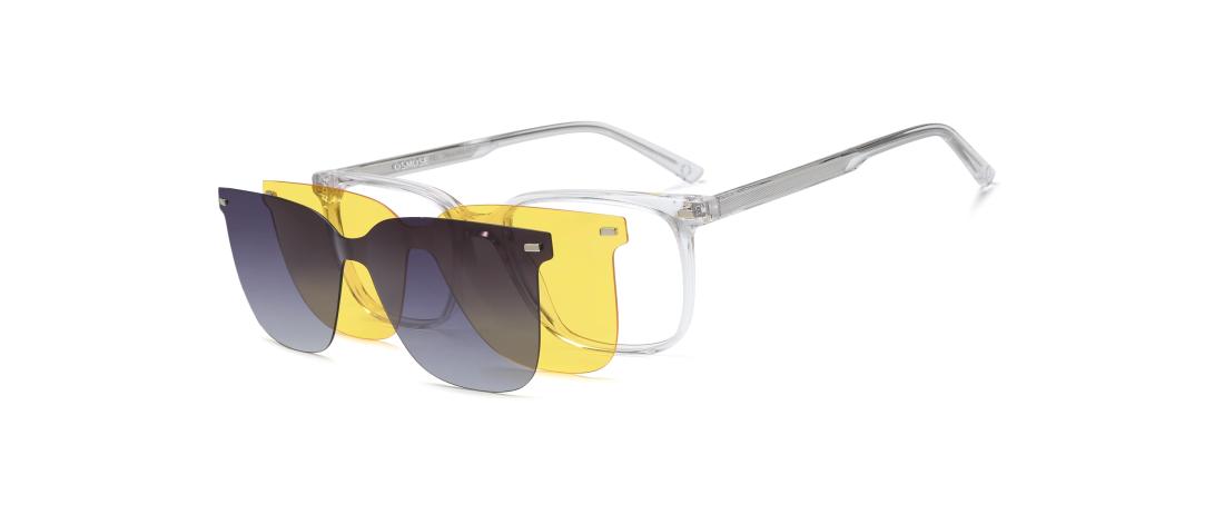 Polar Clip eyewear  Men - Acetate + Polarized solar magnetic clip - OCP559_C4 - OSMOSE - Octika