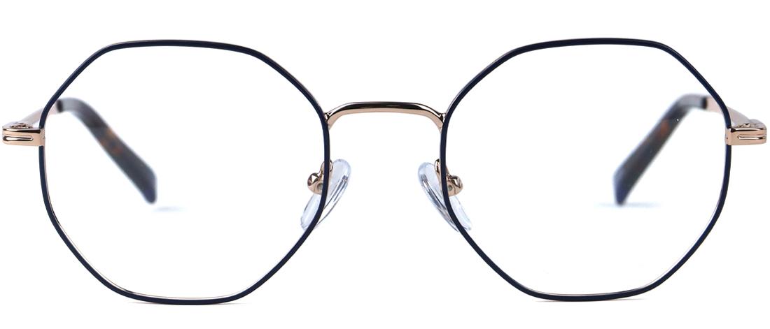 OS912_C1 - Occhiali da Vista  Donna - metallo - Oro rosa / Blu navy