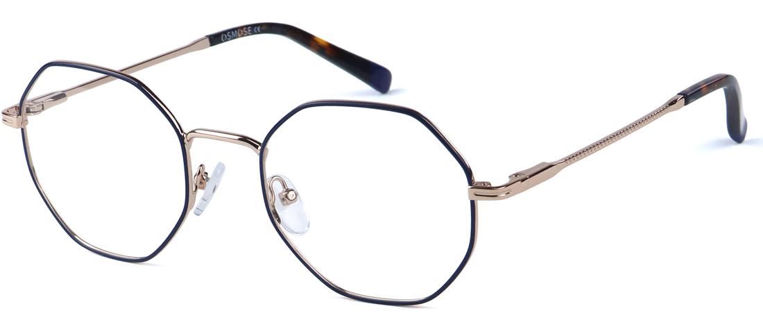 OS912_C1 - Occhiali da Vista  Donna - metallo - Oro rosa / Blu navy