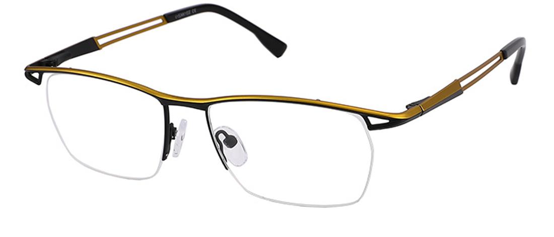 OS860_C1 - Occhiali da Vista  Uomo - metallo - Nero / Giallo