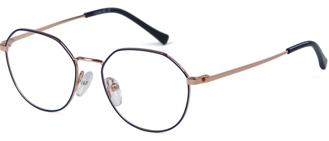 OS837_C4 - Occhiali da Vista  Donna - metallo - Oro rosa / Blu navy