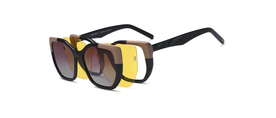 Occhiali da vista Polar Clip  Donna - Acetato + Clip magnetica da sole polarizzata - OCP596_C1 - OSMOSE - Octika