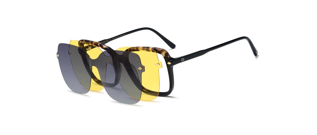 Occhiali da vista Polar Clip  Donna - Acetato + Clip magnetica da sole polarizzata - OCP651_C4 - OSMOSE - Octika
