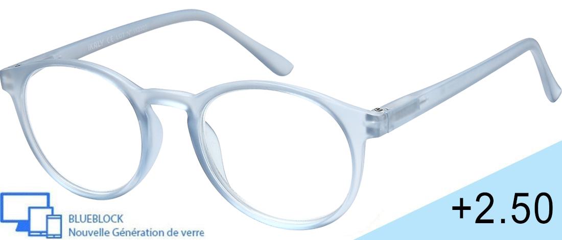 Óculos lupa de leitura Blueblock  Unissexo - MI_C4_250 - Plástico (CP/TR90) - Anti-luz azul - Ótica pré-montada Blueblock - IKAL