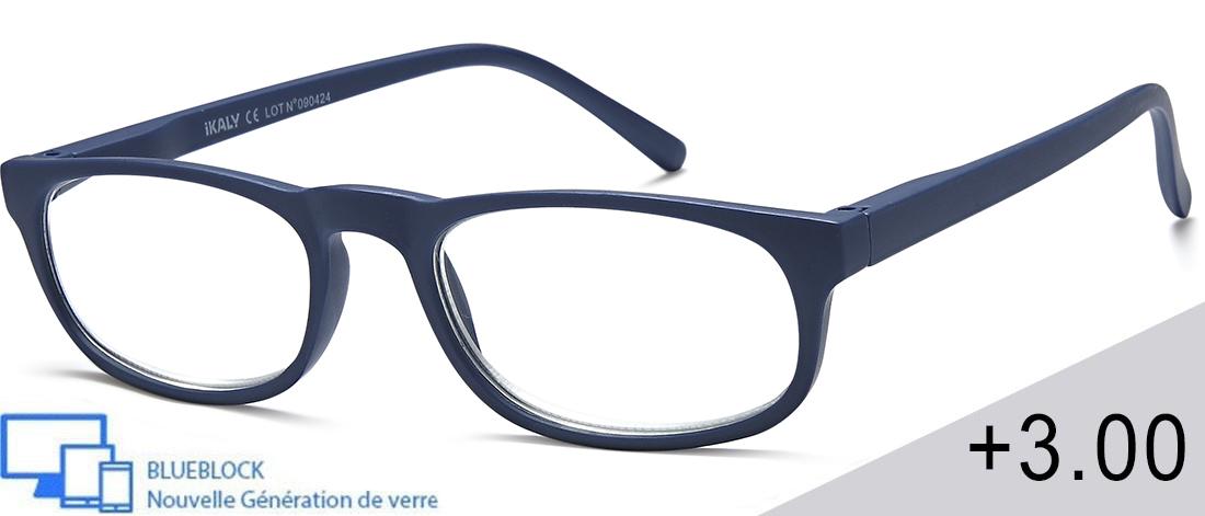 Óculos lupa de leitura Blueblock  Homem - LO_C1_300 - Plástico (CP/TR90) - Anti-luz azul - Ótica pré-montada Blueblock - IKALY -
