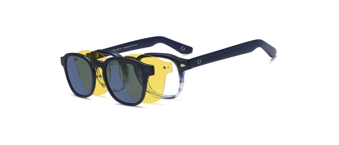 Óculos graduados Polar Clip  Homem - Acetato + Clip solar magnético polarizado - OCP597_C3 - OSMOSE - Octika